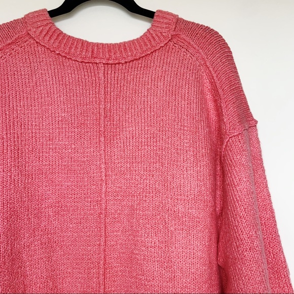 NWT Free People Brookside Sweater in Lightning Pink - Picture 10 of 13